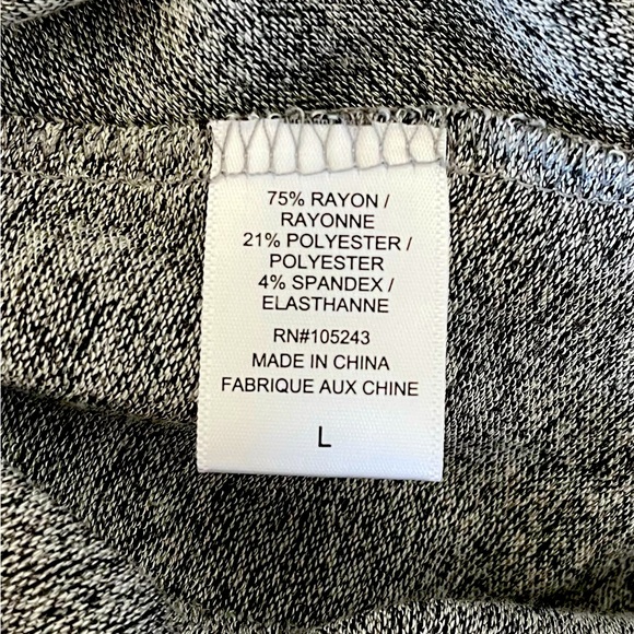 Grey Cashmere-Soft Flared Tunic, Size L - Picture 3 of 3